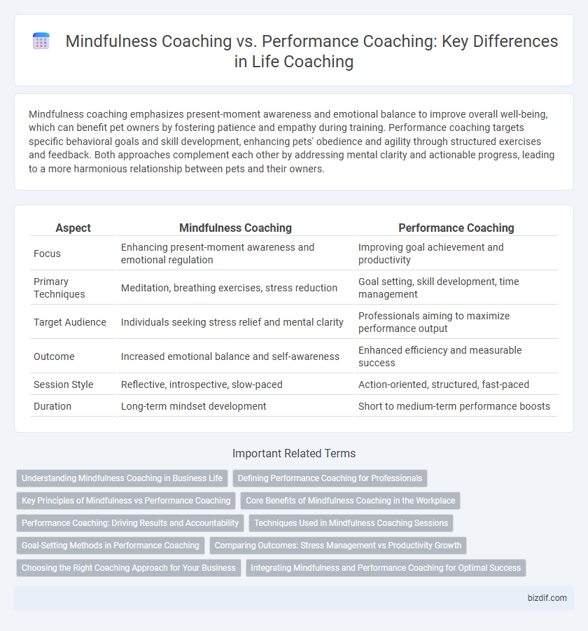Mindfulness Coaching vs. Performance Coaching: Key Differences in Life Coaching