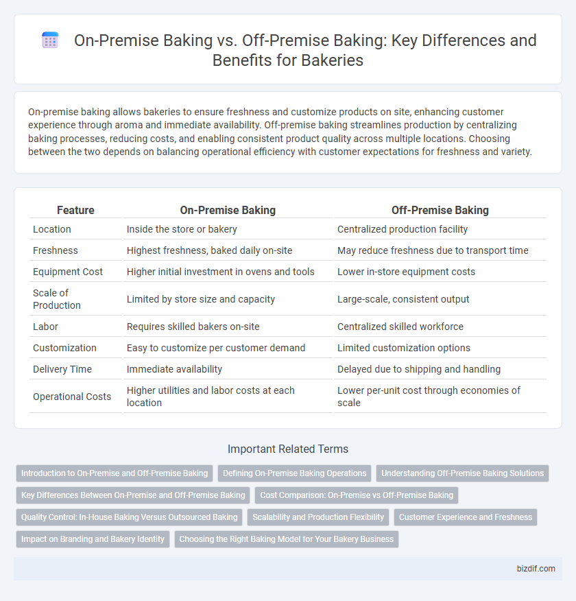 On-Premise Baking vs. Off-Premise Baking: Key Differences and Benefits for Bakeries