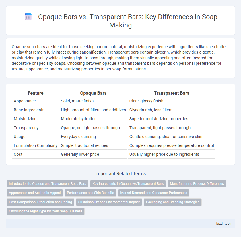 Opaque Bars vs. Transparent Bars: Key Differences in Soap Making