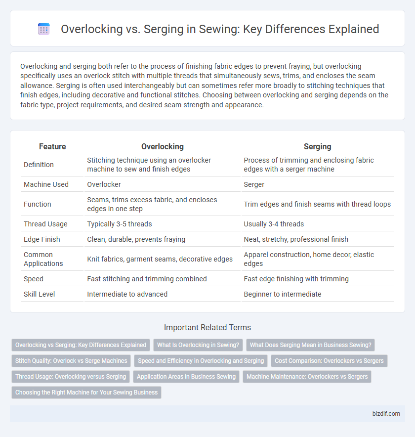 Overlocking vs. Serging in Sewing: Key Differences Explained