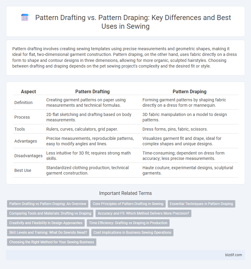 Pattern Drafting vs. Pattern Draping: Key Differences and Best Uses in Sewing
