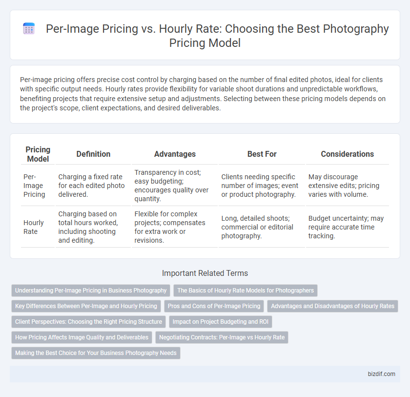 Per-Image Pricing vs. Hourly Rate: Choosing the Best Photography Pricing Model