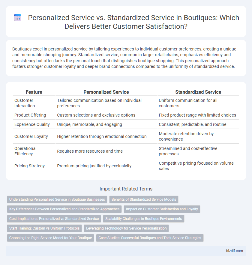 Personalized Service vs. Standardized Service in Boutiques: Which Delivers Better Customer Satisfaction?