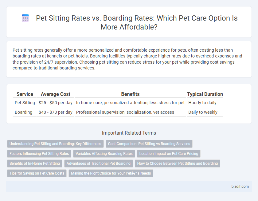 Pet Sitting Rates vs. Boarding Rates: Which Pet Care Option Is More Affordable?