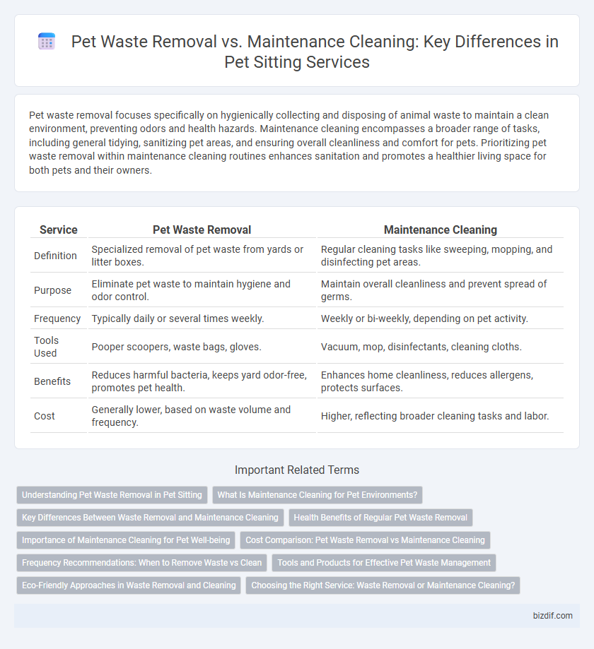 Pet Waste Removal vs. Maintenance Cleaning: Key Differences in Pet Sitting Services