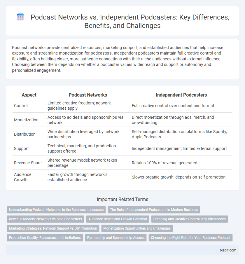 Podcast Networks vs. Independent Podcasters: Key Differences, Benefits, and Challenges
