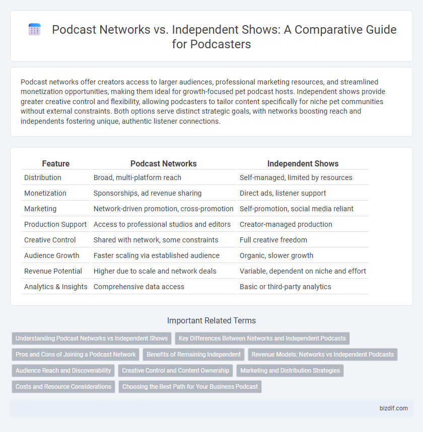 Podcast Networks vs. Independent Shows: A Comparative Guide for Podcasters