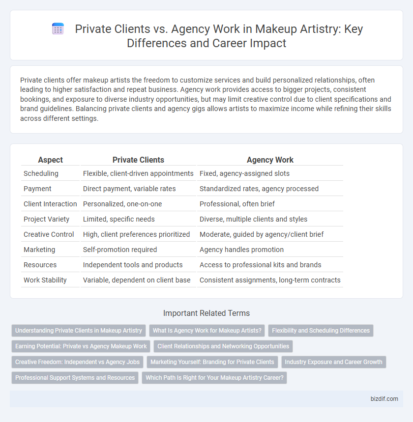 Private Clients vs. Agency Work in Makeup Artistry: Key Differences and Career Impact