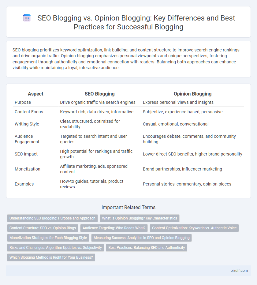 SEO Blogging vs. Opinion Blogging: Key Differences and Best Practices for Successful Blogging