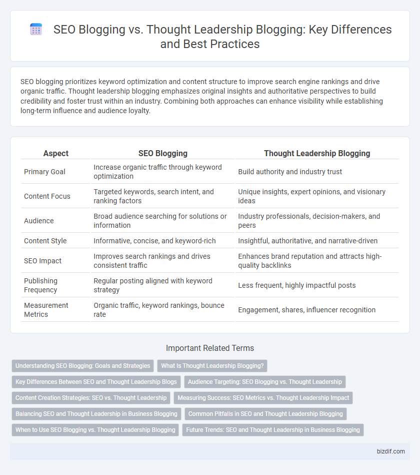 SEO Blogging vs. Thought Leadership Blogging: Key Differences and Best Practices