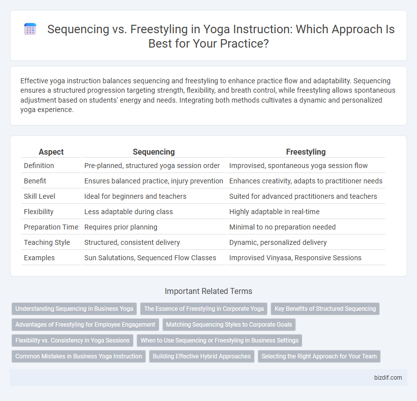 Sequencing vs. Freestyling in Yoga Instruction: Which Approach Is Best for Your Practice?