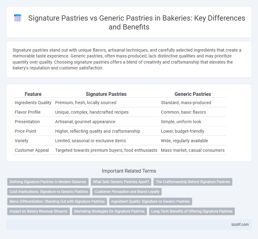Signature Pastries vs Generic Pastries in Bakeries: Key Differences and Benefits