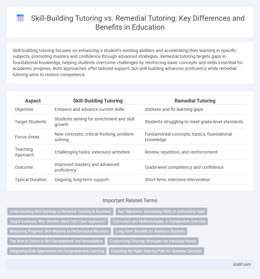 Skill-Building Tutoring vs. Remedial Tutoring: Key Differences and Benefits in Education