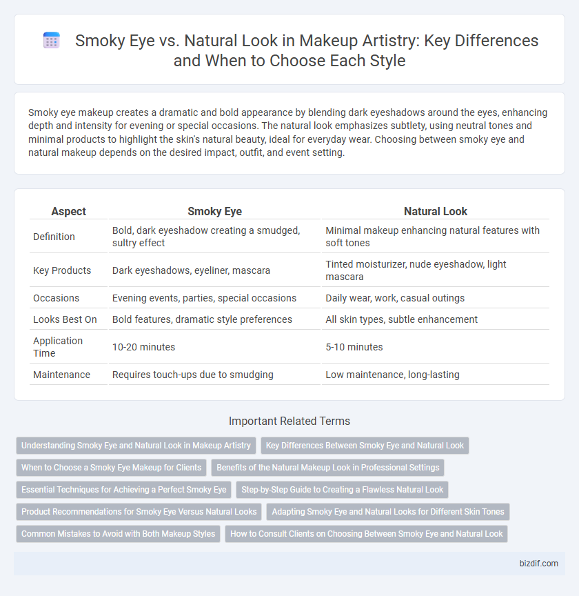 Smoky Eye vs. Natural Look in Makeup Artistry: Key Differences and When to Choose Each Style