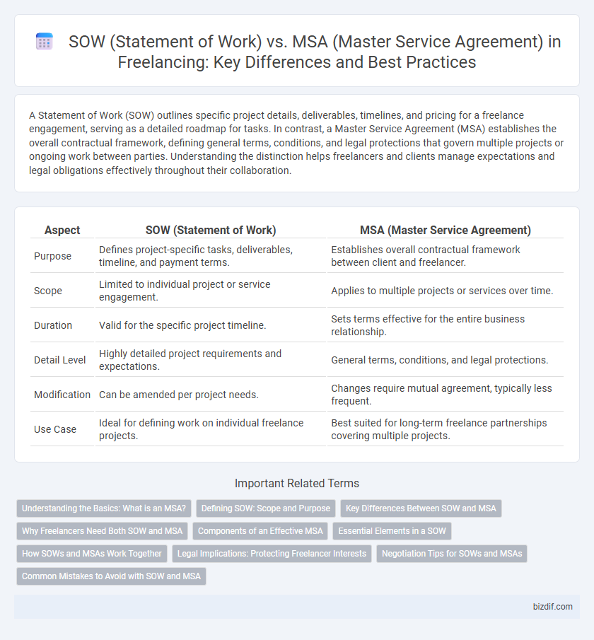 SOW (Statement of Work) vs. MSA (Master Service Agreement) in Freelancing: Key Differences and Best Practices