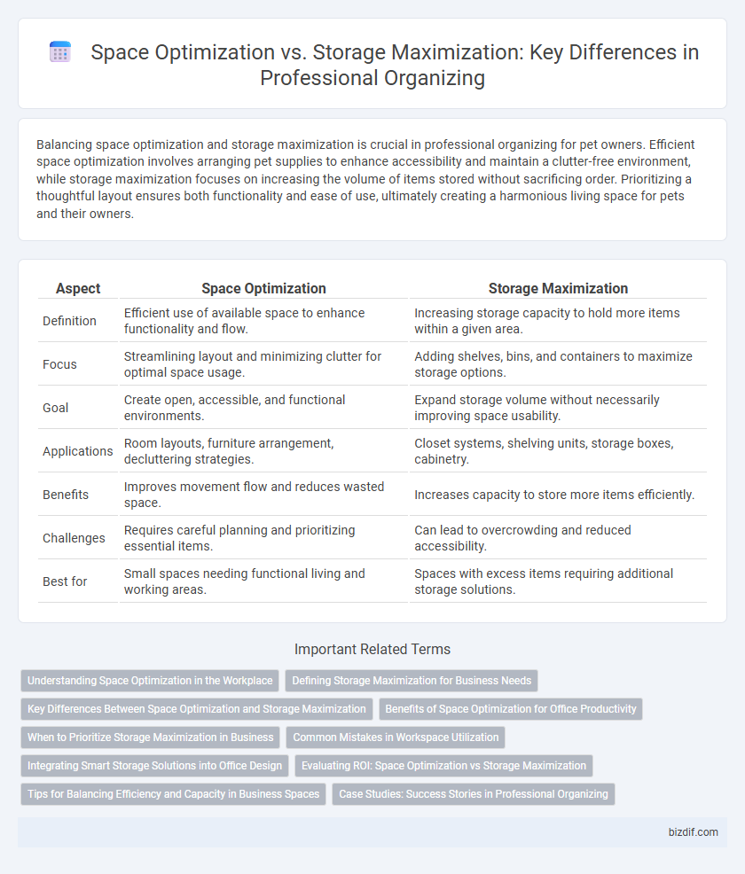Space Optimization vs. Storage Maximization: Key Differences in Professional Organizing