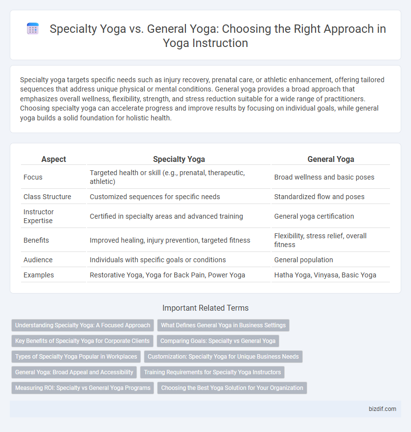 Specialty Yoga vs. General Yoga: Choosing the Right Approach in Yoga Instruction