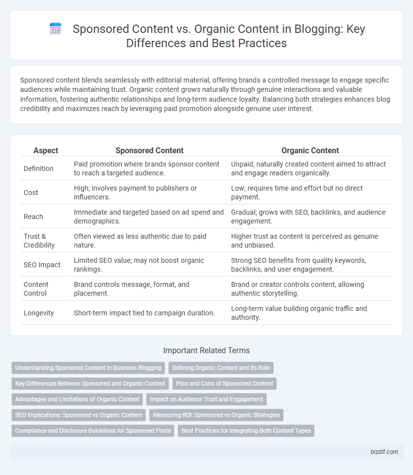 Sponsored Content vs. Organic Content in Blogging: Key Differences and Best Practices