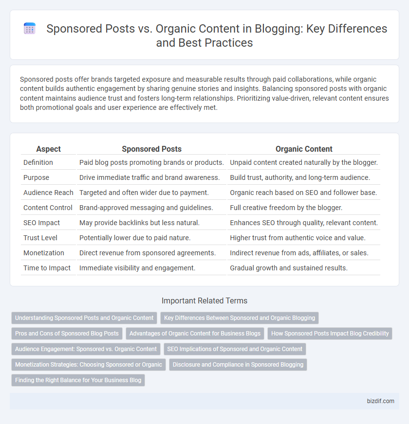Sponsored Posts vs. Organic Content in Blogging: Key Differences and Best Practices