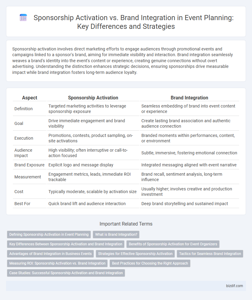 Sponsorship Activation vs. Brand Integration in Event Planning: Key Differences and Strategies