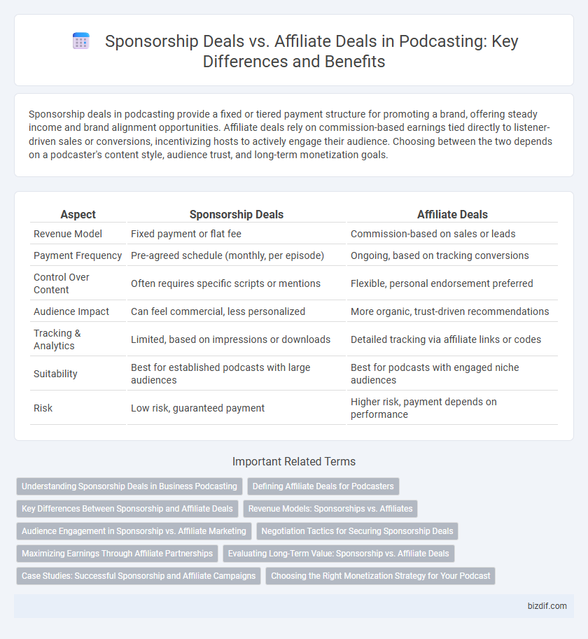 Sponsorship Deals vs. Affiliate Deals in Podcasting: Key Differences and Benefits