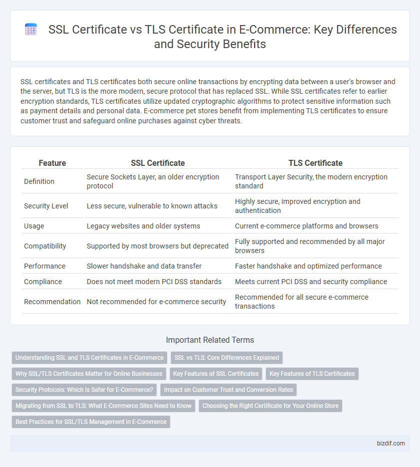 SSL Certificate vs TLS Certificate in E-Commerce: Key Differences and Security Benefits