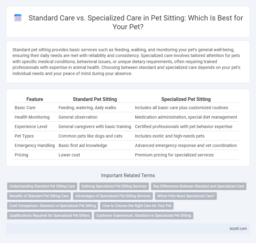 Standard Care vs. Specialized Care in Pet Sitting: Which Is Best for Your Pet?
