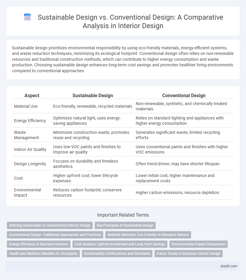 Sustainable Design vs. Conventional Design: A Comparative Analysis in Interior Design