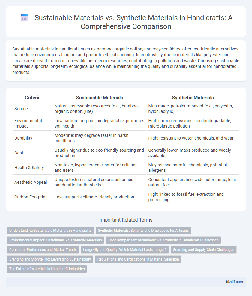 Sustainable Materials vs. Synthetic Materials in Handicrafts: A Comprehensive Comparison