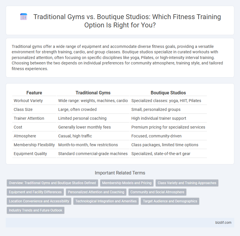 Traditional Gyms vs. Boutique Studios: Which Fitness Training Option Is Right for You?