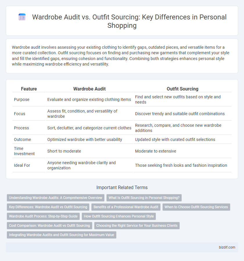 Wardrobe Audit vs. Outfit Sourcing: Key Differences in Personal Shopping