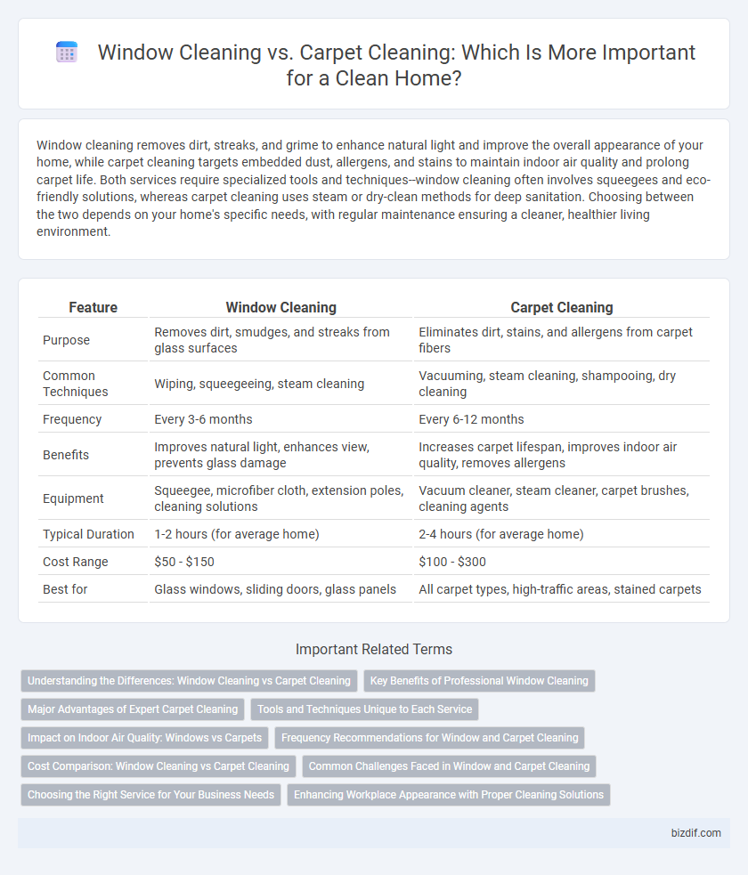 Window Cleaning vs. Carpet Cleaning: Which Is More Important for a Clean Home?