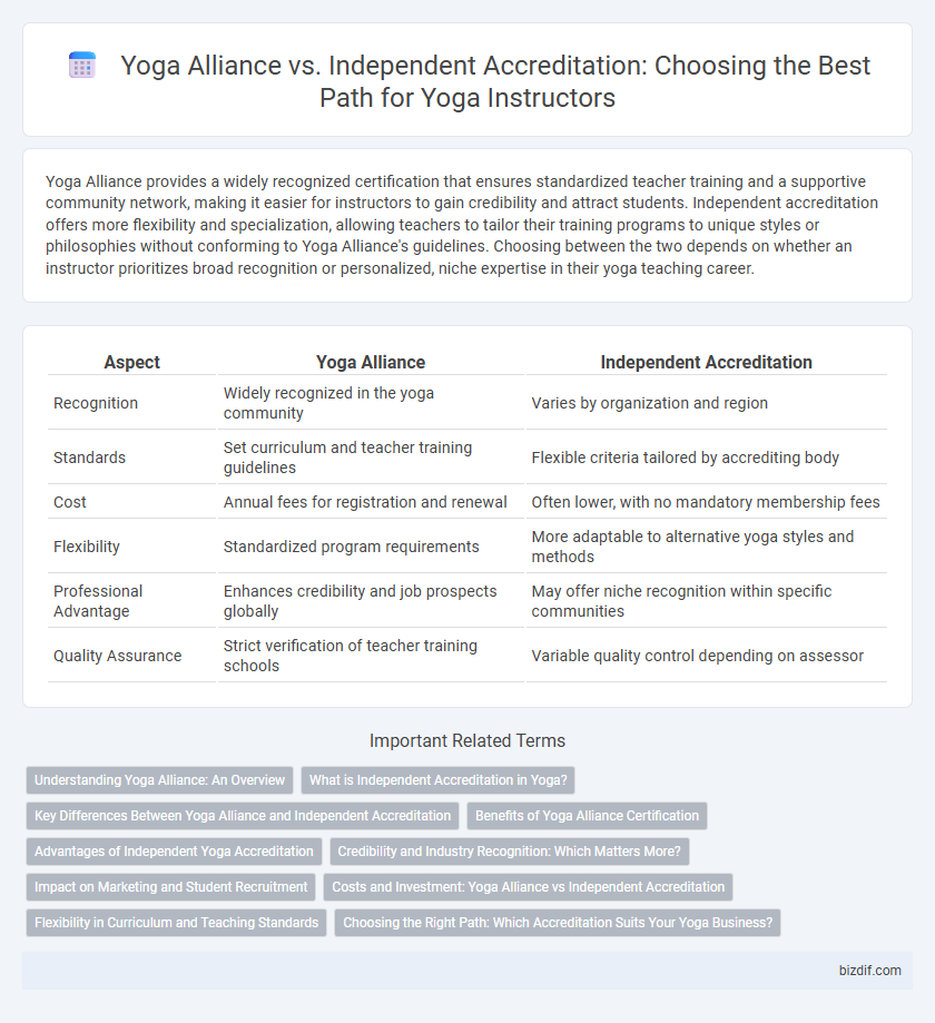 Yoga Alliance vs. Independent Accreditation: Choosing the Best Path for Yoga Instructors