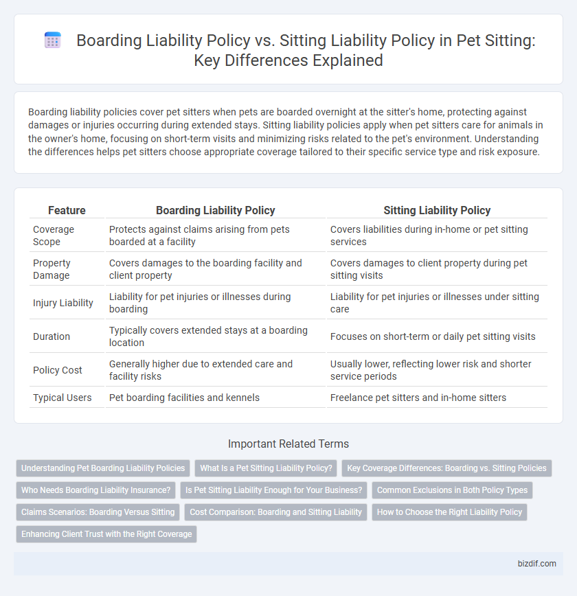 Boarding Liability Policy vs. Sitting Liability Policy in Pet Sitting: Key Differences Explained