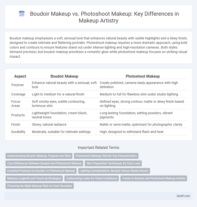 Boudoir Makeup vs. Photoshoot Makeup: Key Differences in Makeup Artistry