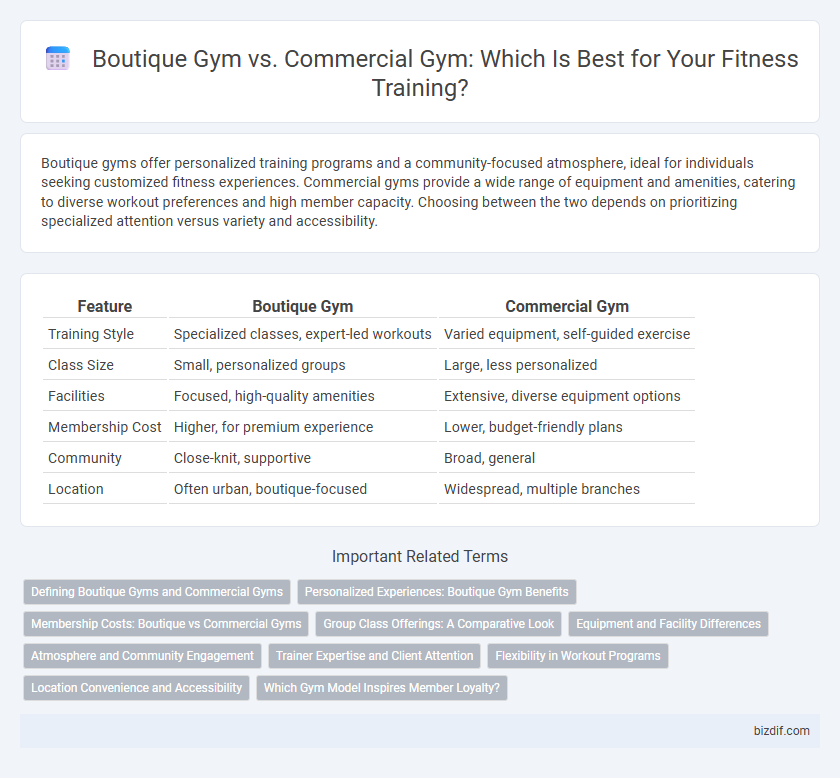 Boutique Gym vs. Commercial Gym: Which Is Best for Your Fitness Training?