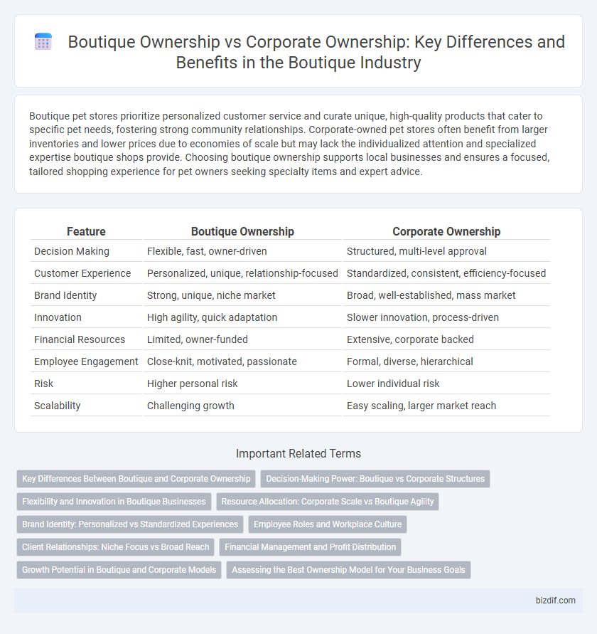 Boutique Ownership vs Corporate Ownership: Key Differences and Benefits in the Boutique Industry