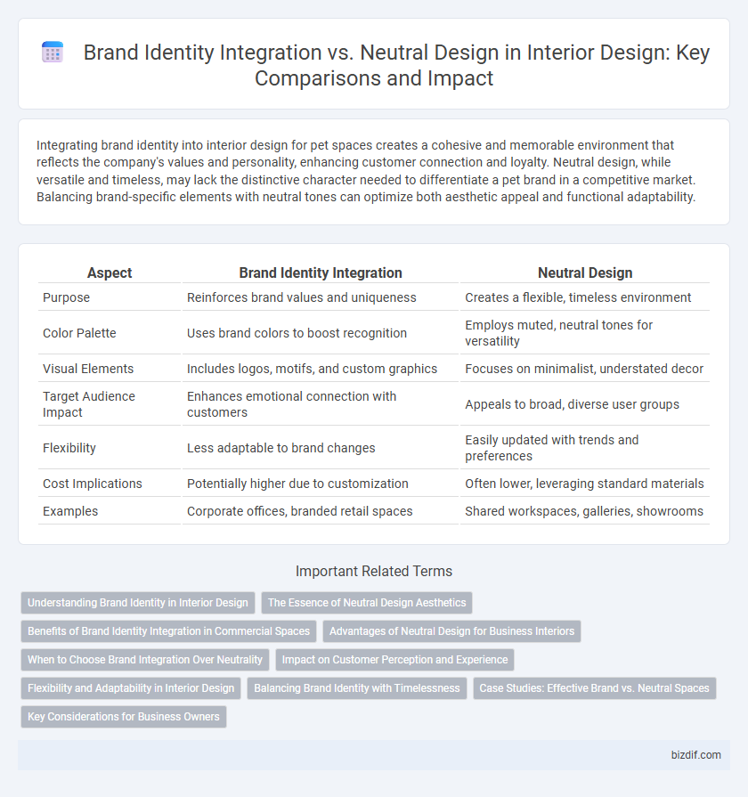 Brand Identity Integration vs. Neutral Design in Interior Design: Key Comparisons and Impact