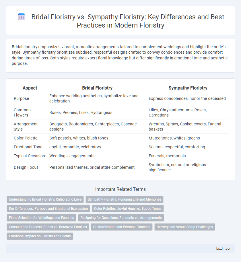 Bridal Floristry vs. Sympathy Floristry: Key Differences and Best Practices in Modern Floristry