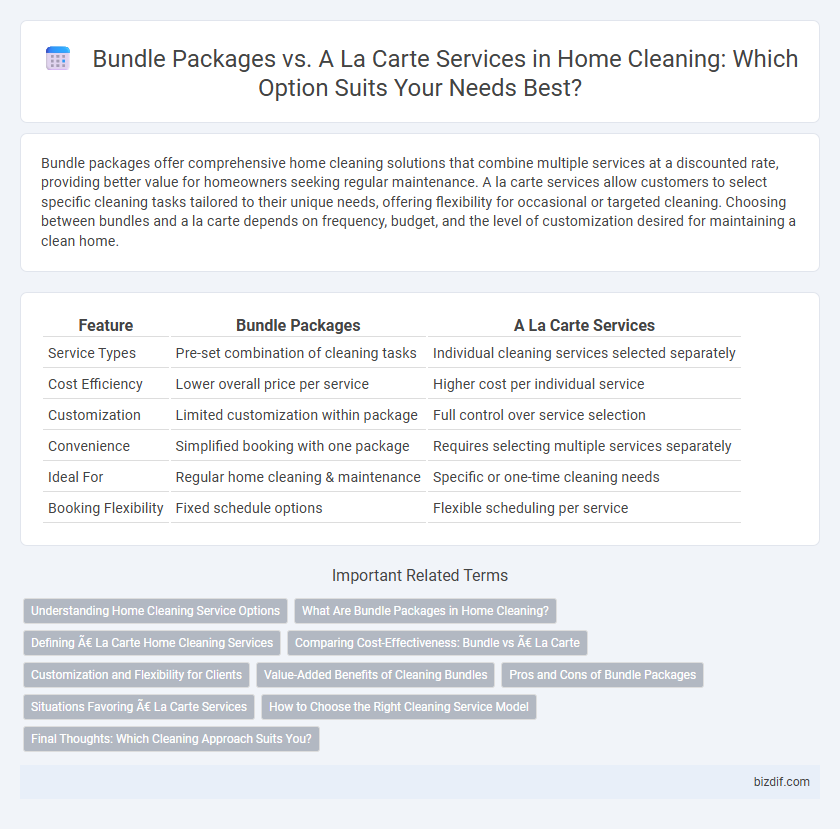 Bundle Packages vs. A La Carte Services in Home Cleaning: Which Option Suits Your Needs Best?