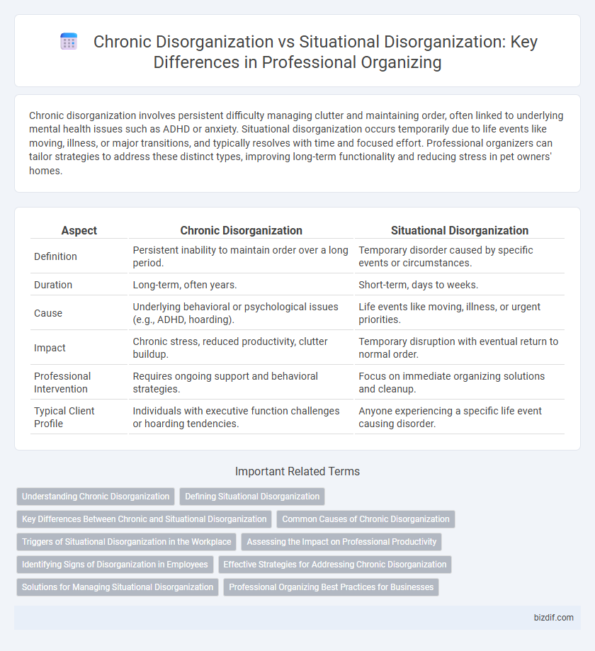 Chronic Disorganization vs Situational Disorganization: Key Differences in Professional Organizing