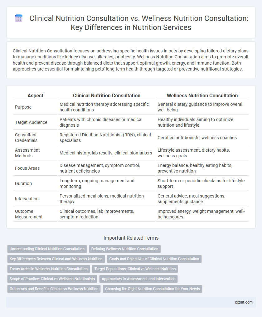 Clinical Nutrition Consultation vs. Wellness Nutrition Consultation: Key Differences in Nutrition Services