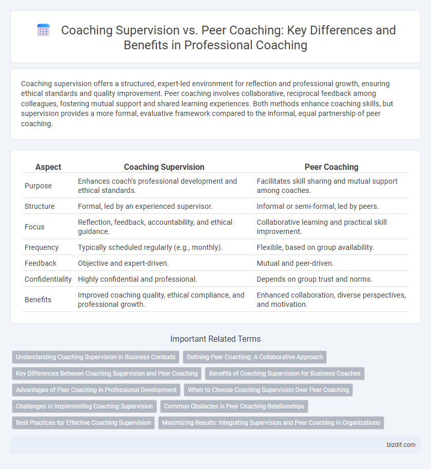 Coaching Supervision vs. Peer Coaching: Key Differences and Benefits in Professional Coaching