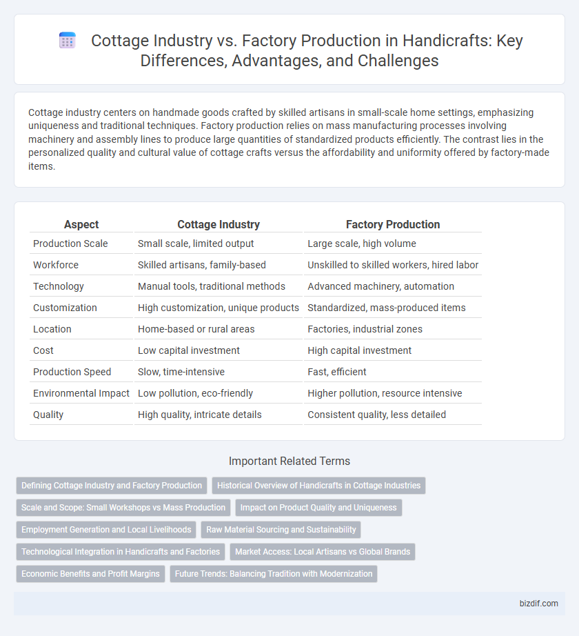 Cottage Industry vs. Factory Production in Handicrafts: Key Differences, Advantages, and Challenges