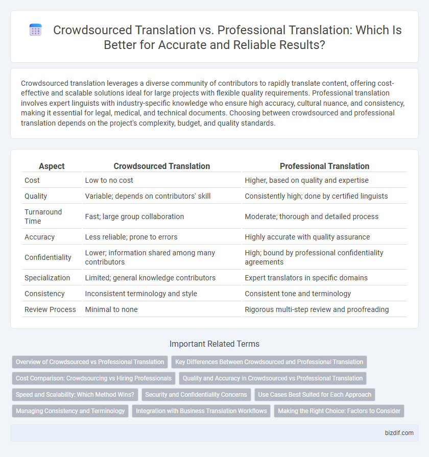 Crowdsourced Translation vs. Professional Translation: Which Is Better for Accurate and Reliable Results?