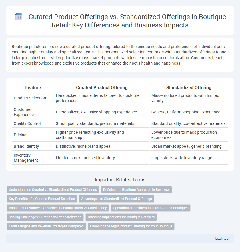 Curated Product Offerings vs. Standardized Offerings in Boutique Retail: Key Differences and Business Impacts