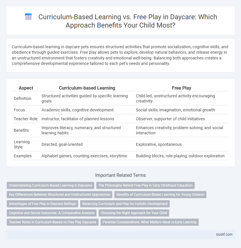 Curriculum-Based Learning vs. Free Play in Daycare: Which Approach Benefits Your Child Most?