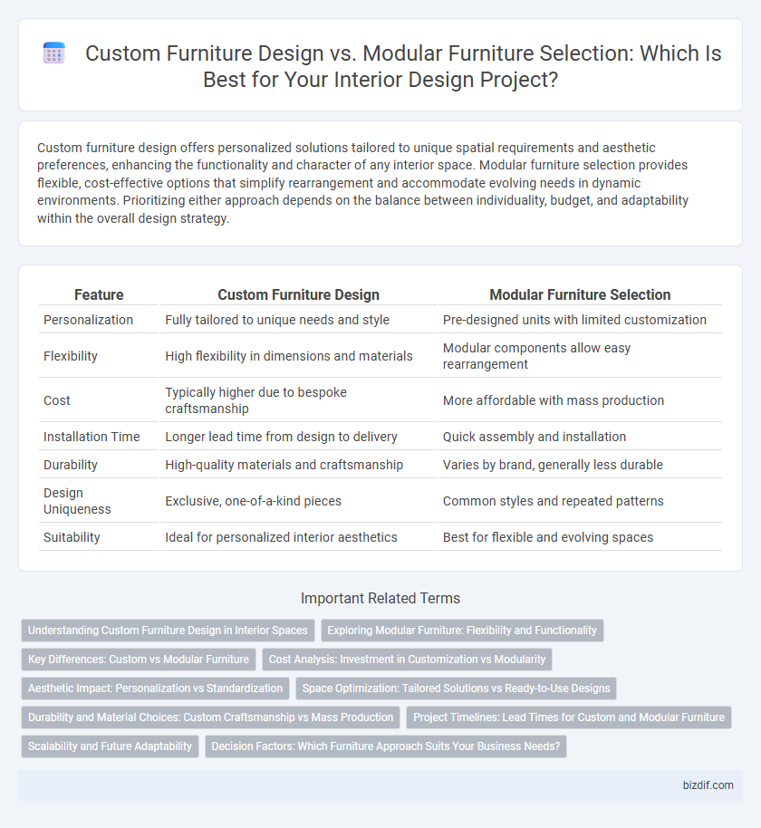 Custom Furniture Design vs. Modular Furniture Selection: Which Is Best for Your Interior Design Project?