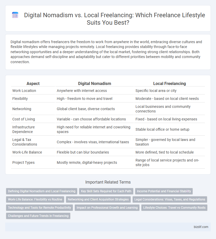 Digital Nomadism vs. Local Freelancing: Which Freelance Lifestyle Suits You Best?