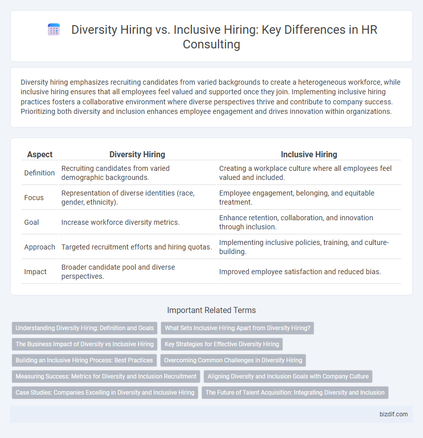 Diversity Hiring vs. Inclusive Hiring: Key Differences in HR Consulting